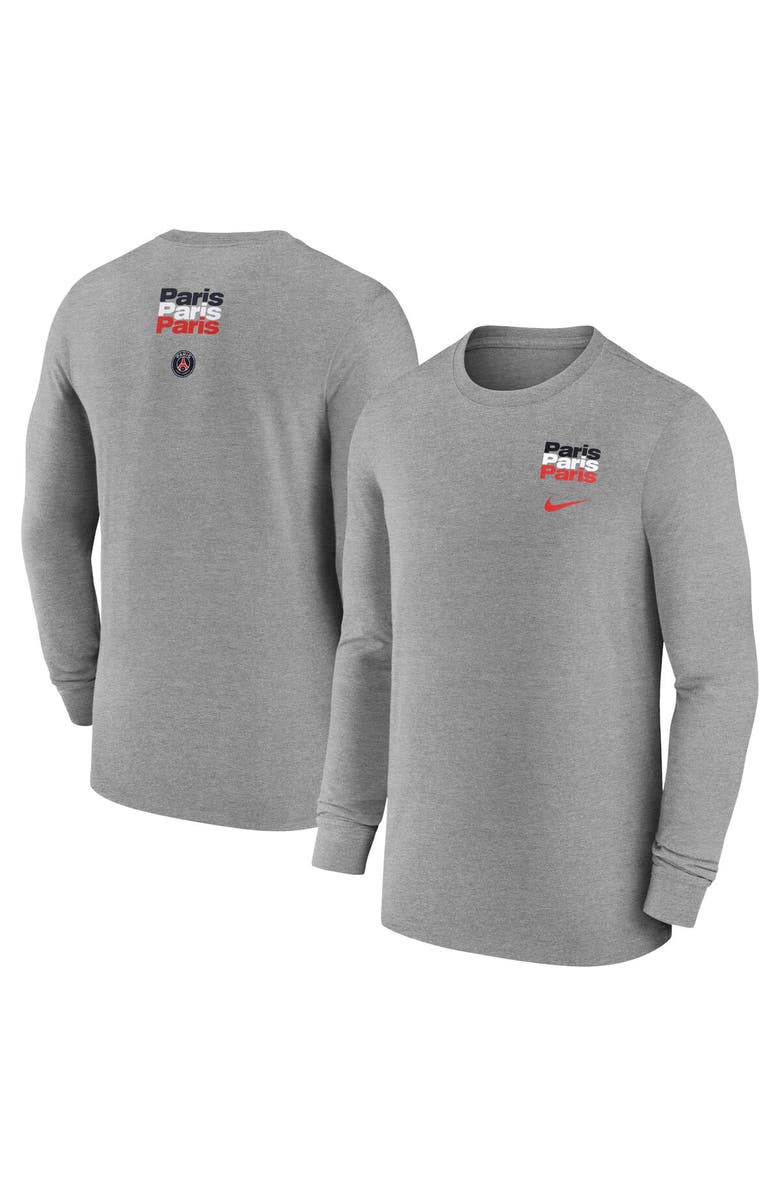Nike Men's Nike Heather Gray Paris Saint-Germain Legend Long Sleeve T-Shirt, Main, color, Heather Gray