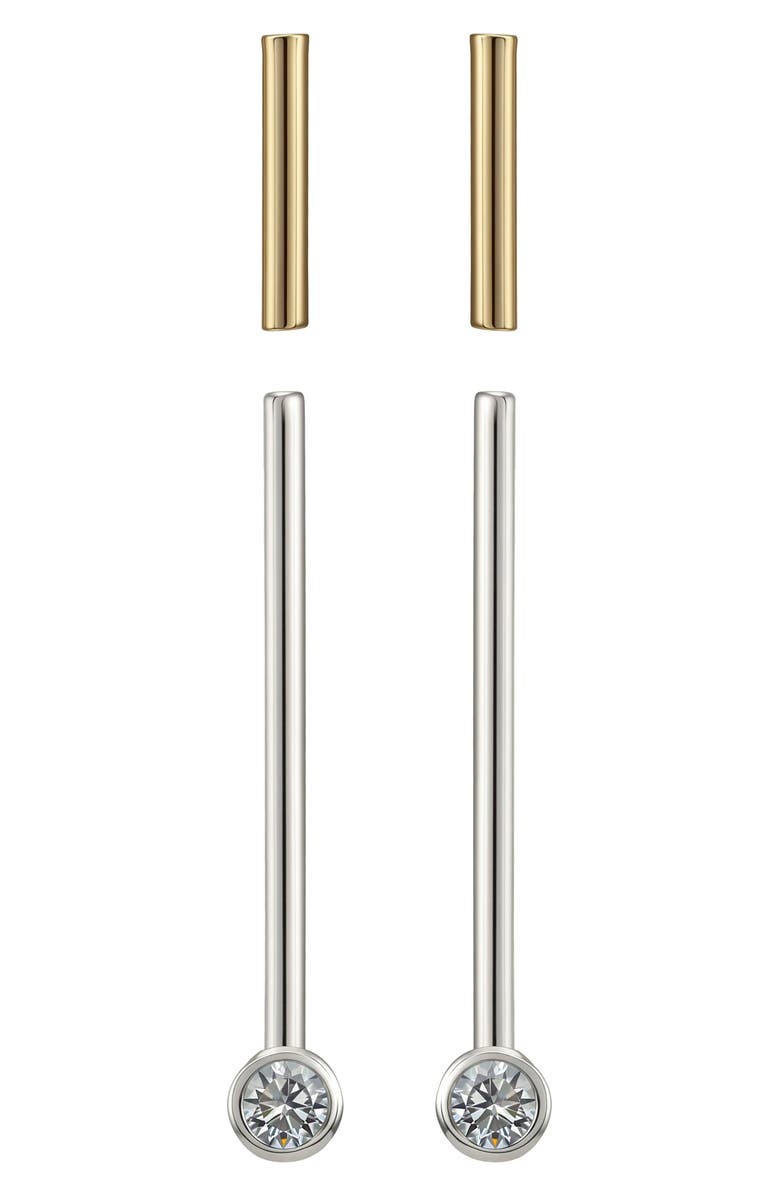 Vince Camuto Set of 2 Assorted Earrings, Main, color, Gold/Silver