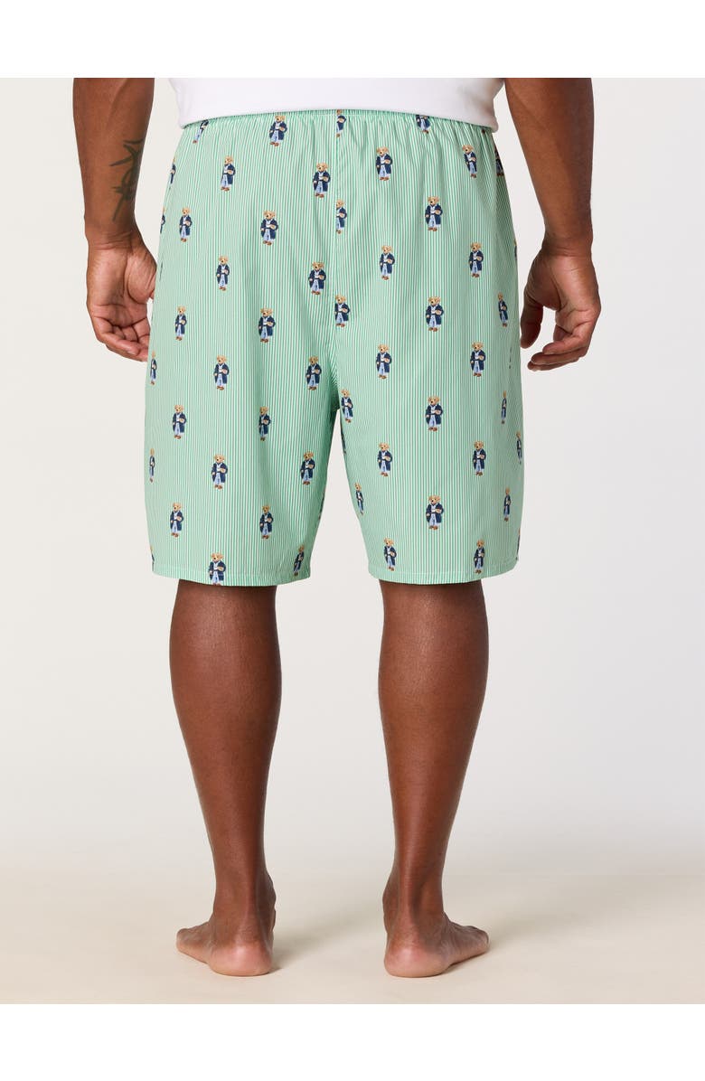 Polo Ralph Lauren Big & Tall Morning Bear Printed Lounge Shorts, Alternate, color, Green