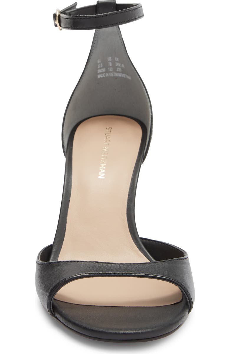 Stuart Weitzman Isla Ankle Strap Sandal, Alternate, color, Black