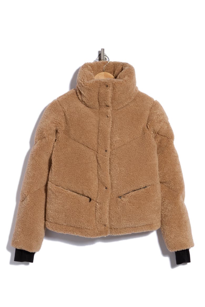 Kids' Fleece Down Athlete Jacket, Main, color, CAMEL