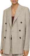 Burberry Check Wool Tailored Jacket