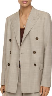 Burberry Check Wool Tailored Jacket