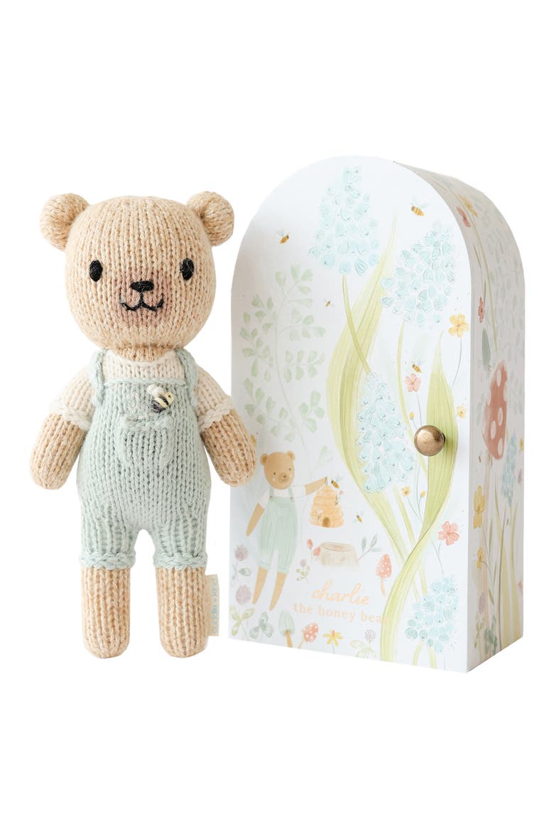 Charlie The Honey Bear & Tiny House Playset, Main, color, BROWN