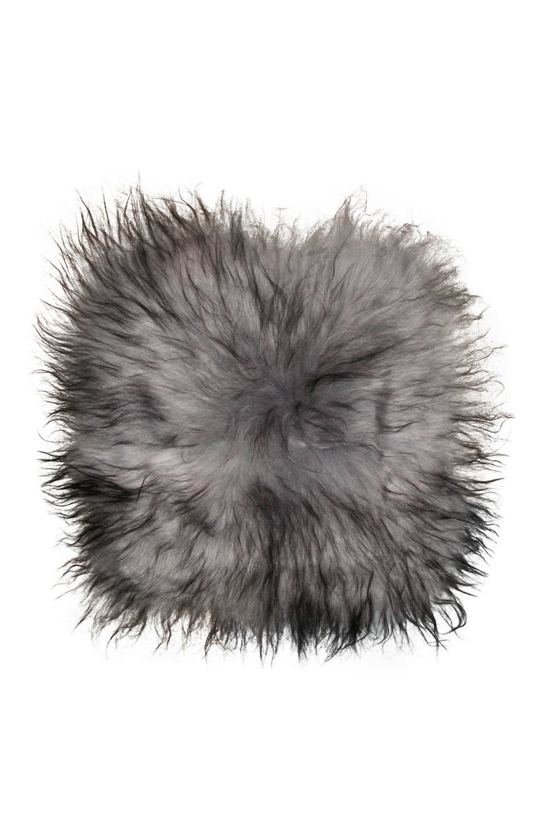 NATURAL Icelandic Genuine Sheepskin Chair Pad, Main, color, Metallic Silver