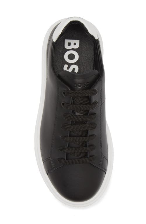 Hugo Boss Boss Colyn Hybrid Leather Sneaker In Black