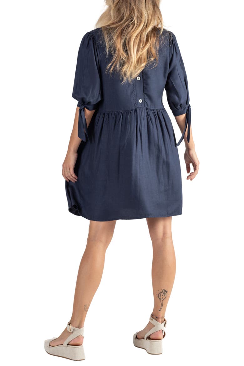 Amy Maternity/Nursing Babydoll Dress, Alternate, color, MARINE