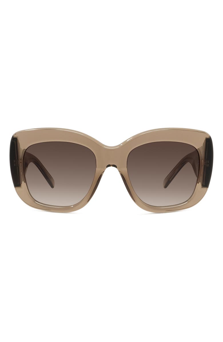 Givenchy Bold 53mm Gradient Butterfly Sunglasses, Main, color, Shiny Light Brown / Brown
