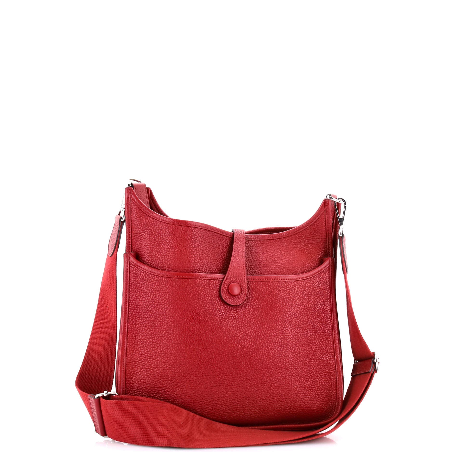 Pre-Owned Hermes Evelyne Bag Gen III Clemence PM, Alternate, color, Rouge Grenat