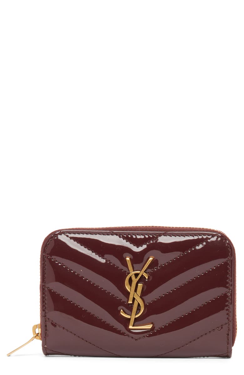 Saint Laurent Cassandre Coin & Card Wallet, Main, color, 