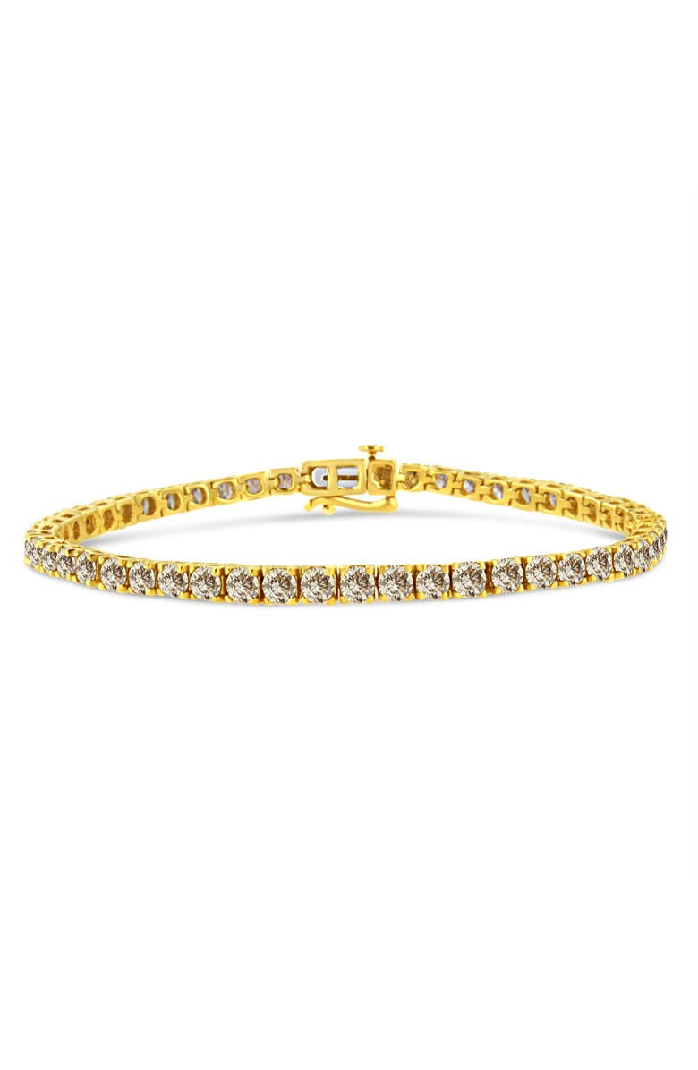 Haus of Brilliance 14K Yellow Gold Plated Silver 8.0 Cttw Diamond Classic Link Tennis Bracelet, Main, color, Yellow