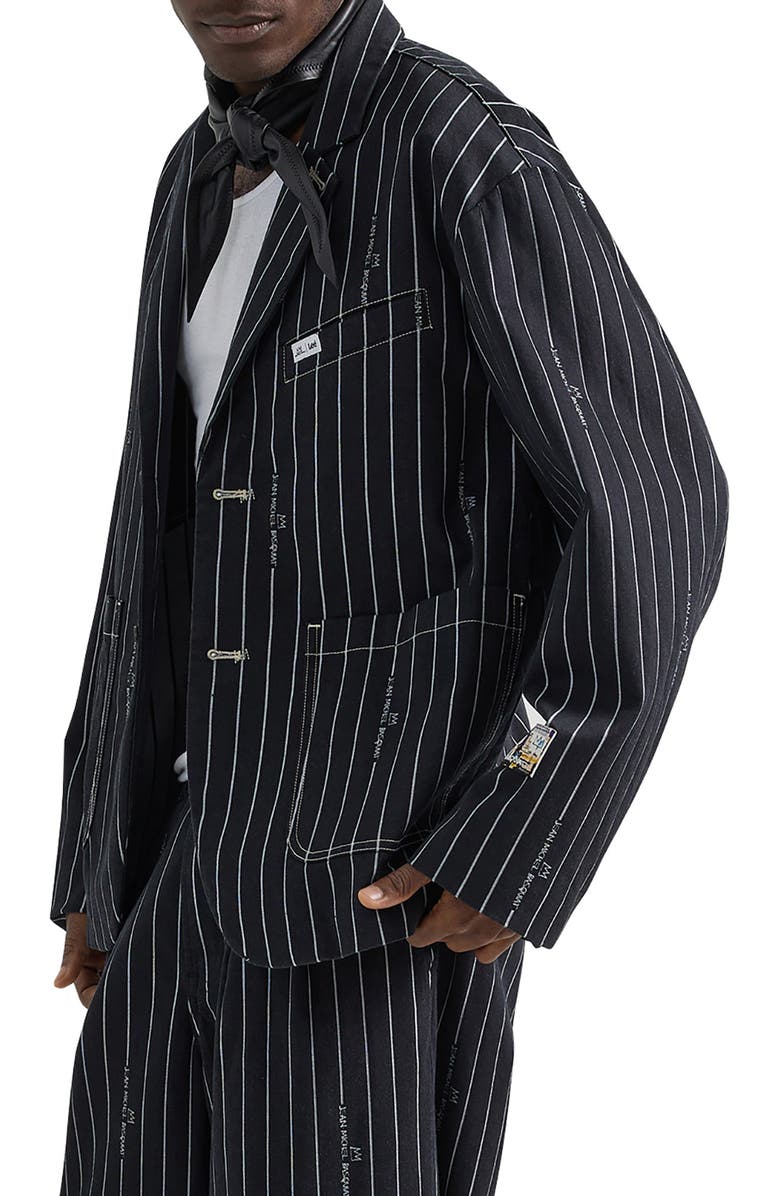 Lee x Basquiat Stripe Cotton Blazer, Alternate, color,