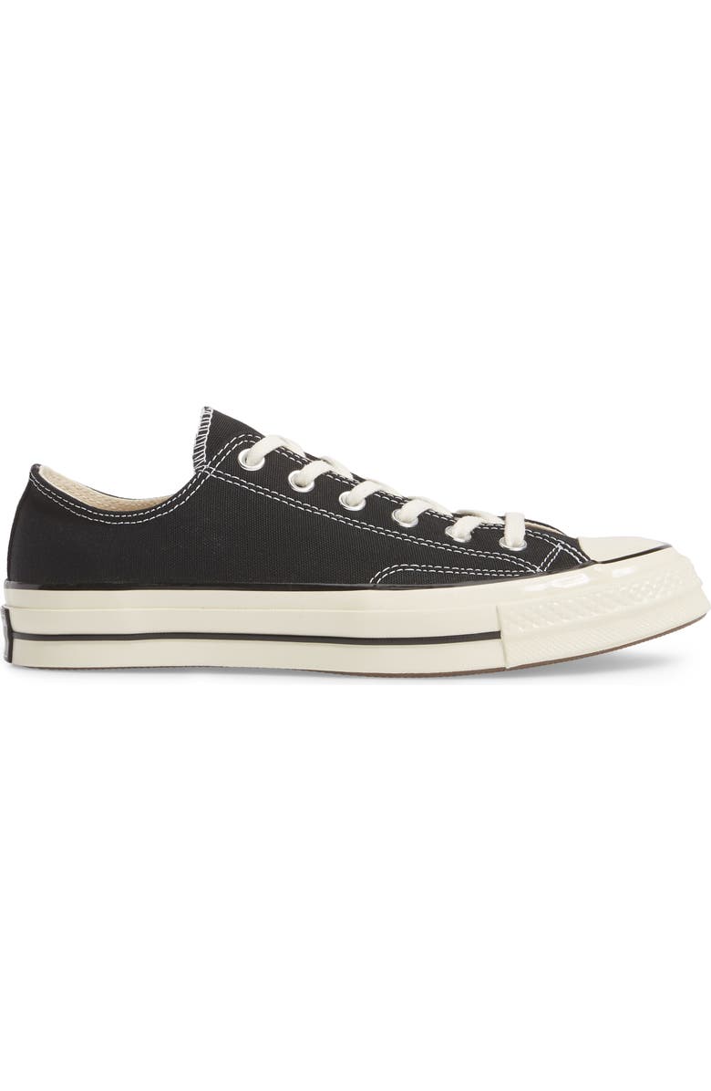 Converse Chuck Taylor<sup>®</sup> All Star<sup>®</sup> 70 Low Top Sneaker, Alternate, color, Black/ Black/ Egret