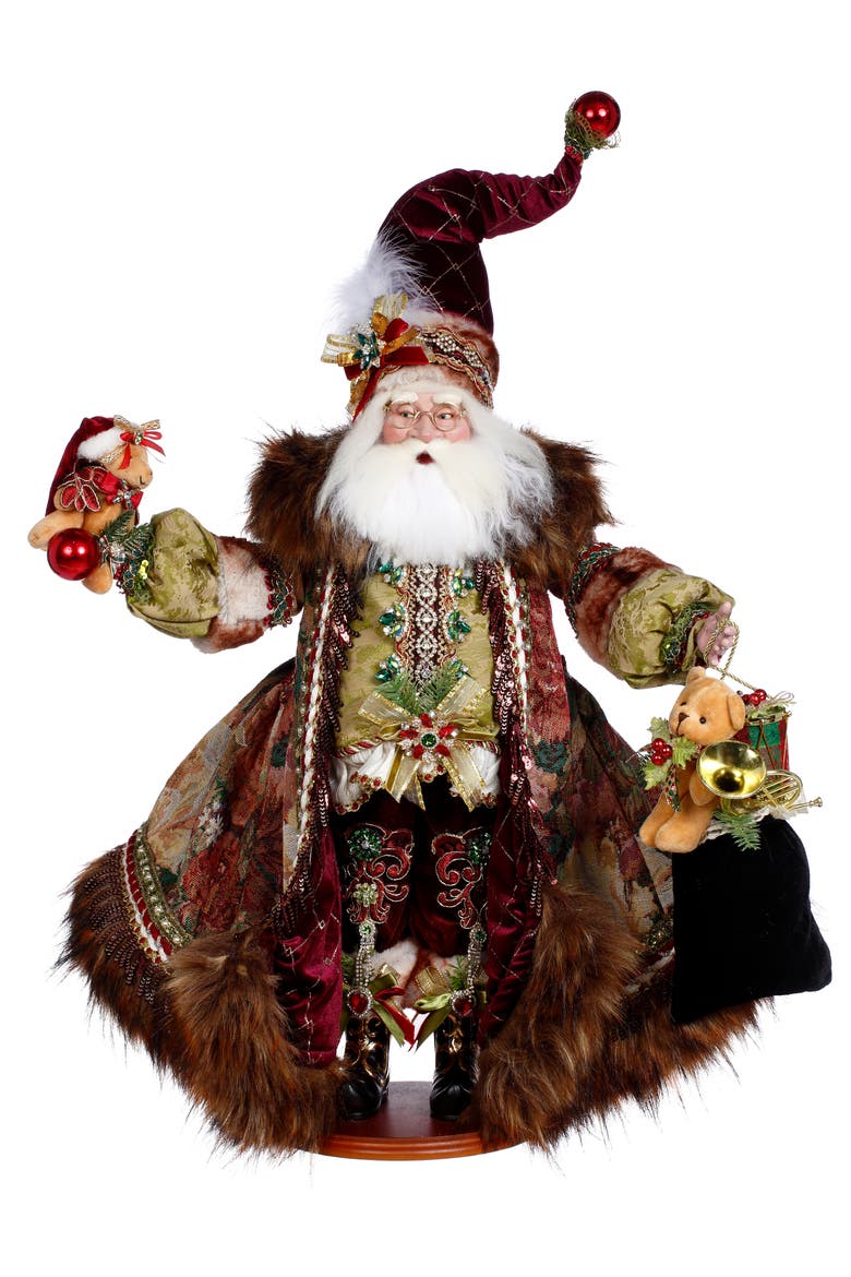 Teddy Bear Santa, Main, color, Deep Red