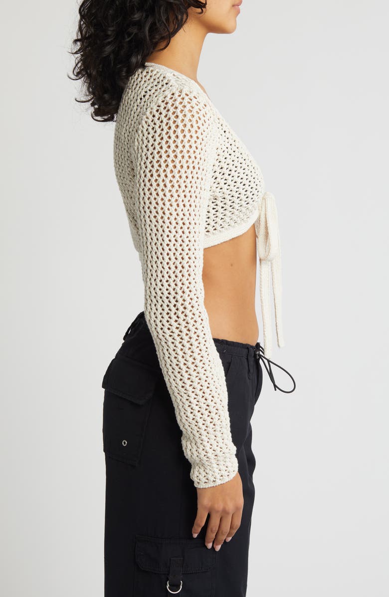 PacSun Beach Vibes Tie Front Cardigan, Alternate, color, 