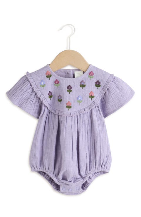 Embroidered Cotton Gauze Bodysuit (Baby)