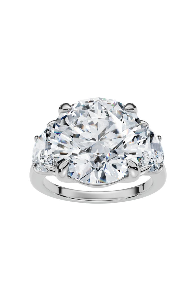 Bliss Diamond Certified 7Ct Diamond & Halfmoon Engagement Ring 14k Gold or Platinum Lab Grown, Main, color, 