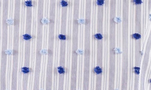 Flying Tomato Textured Dot Midi Dress In Blue
