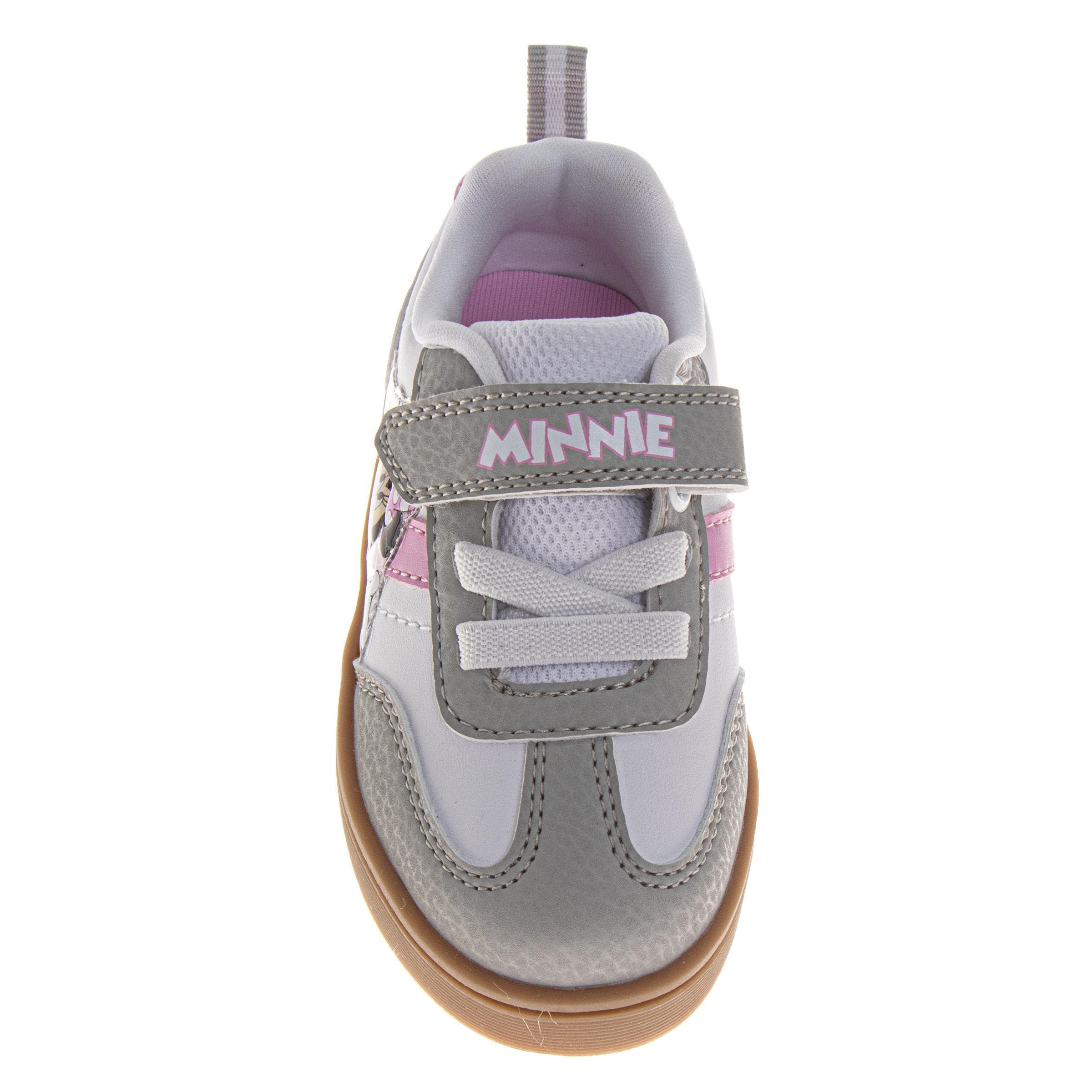 Disney Minnie Mouse Sneaker Toddler Little Kid, Alternate, color, Grey White