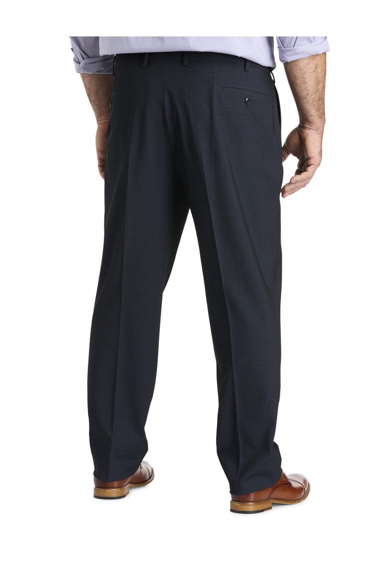 Big & Tall Birdseye Suit Pants, Alternate, color, NAVY