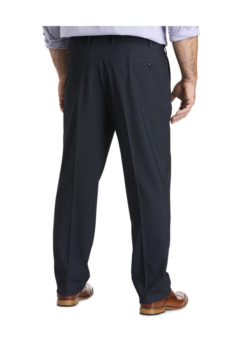 Michael Kors Big & Tall Birdseye Suit Pants, Alternate, color, Navy