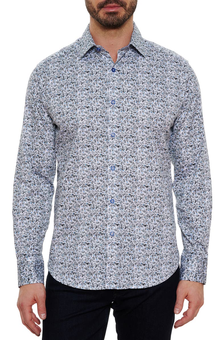 Robert Graham Barbera Floral Button-Up Shirt, Main, color, 