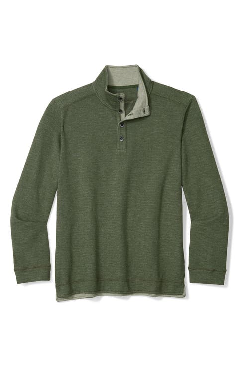 Camino Bluff Button Mock Neck Pullover