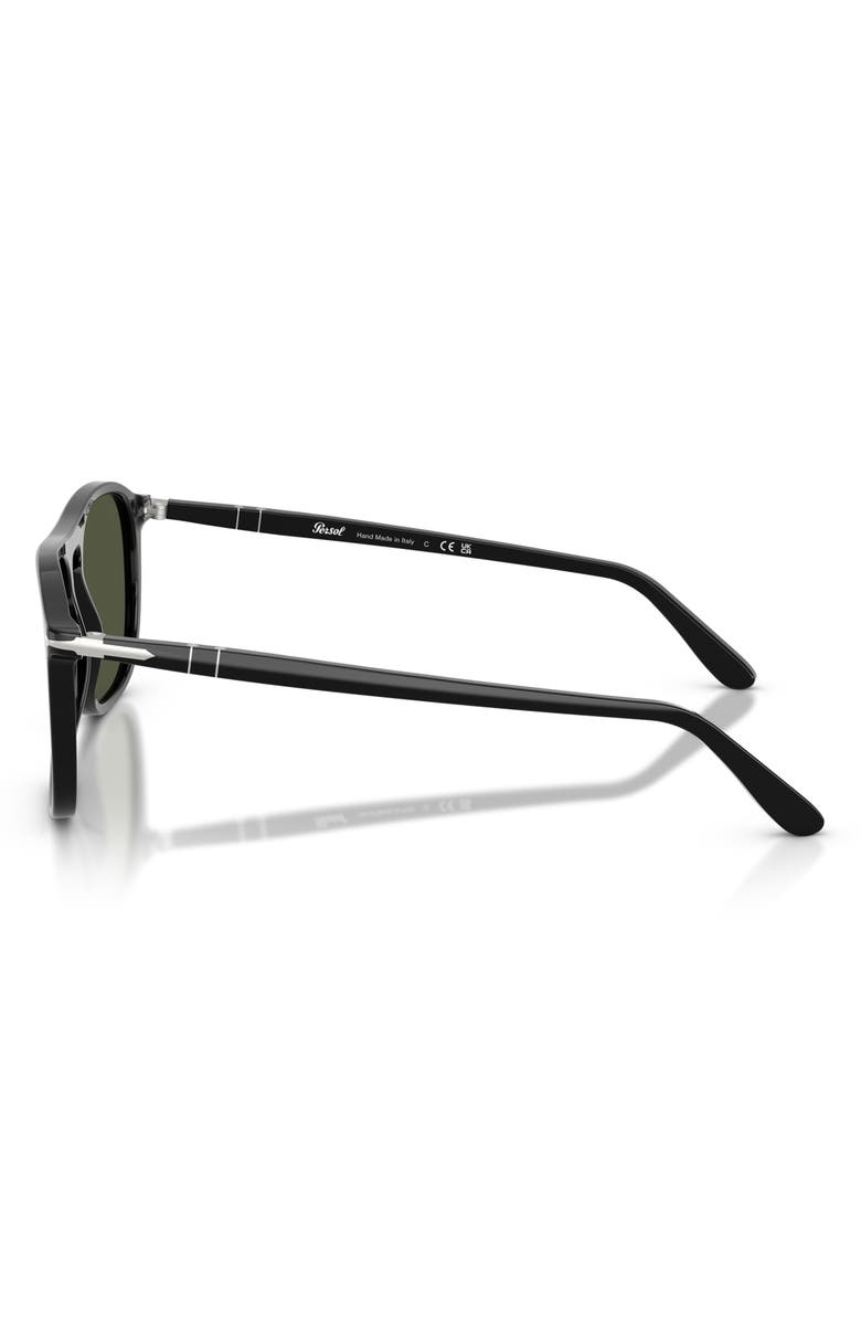 Persol 54mm Square Sunglasses, Alternate, color, Black / Green