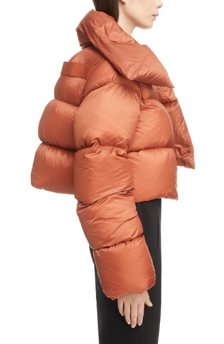 Rick Owens Down Fill Crop Puffer Coat, Alternate, color, 