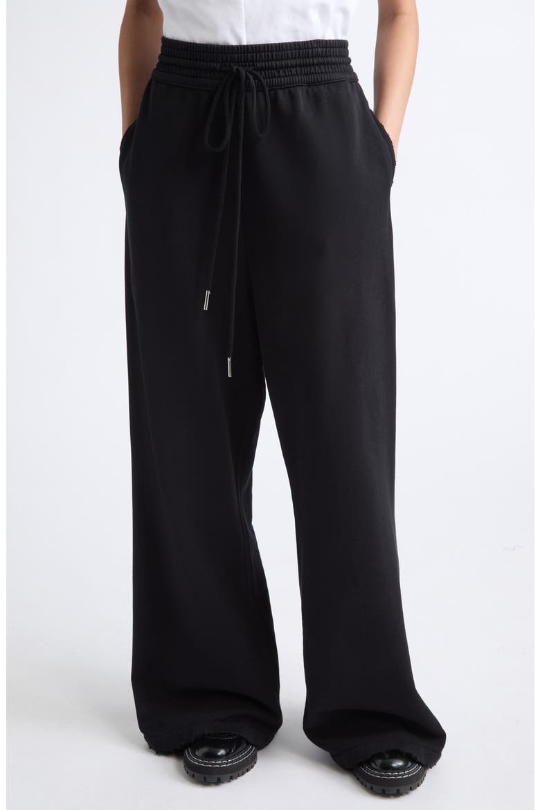 Lewis Wide Leg Sweatpants, Main, color, BLACK
