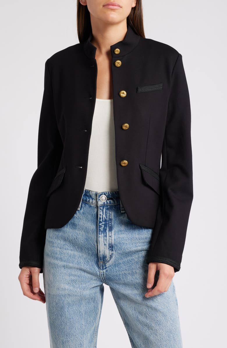 rag & bone Braid Detail Crop Blazer, Main, color, 