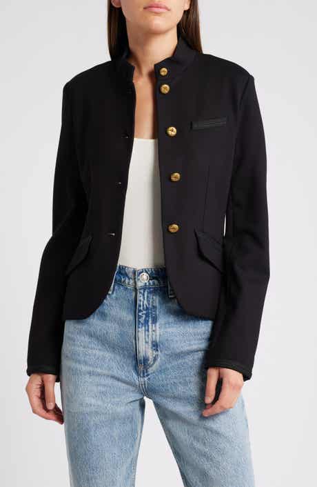 rag & bone Braid Detail Crop Blazer