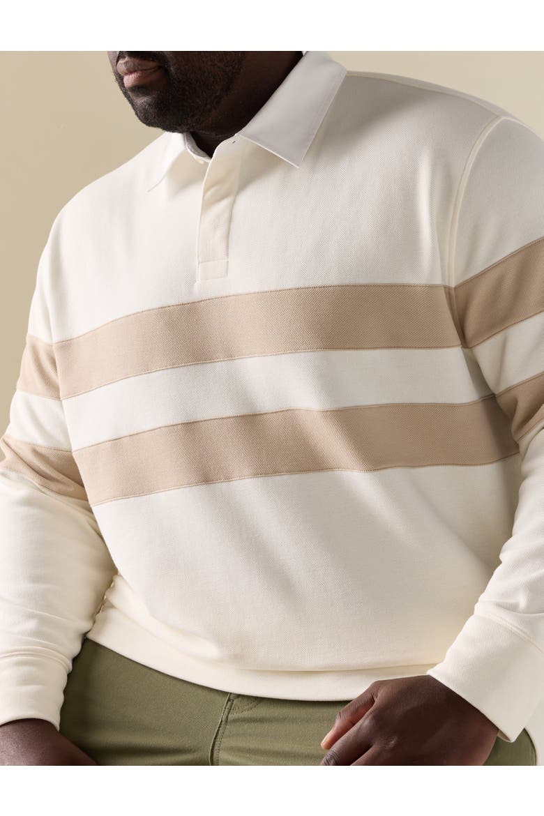 Big & Tall Rugby Polo Shirt V2, Alternate, color, VANILLA ICE