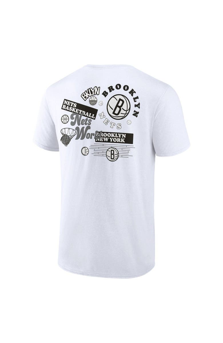 FANATICS Men's Fanatics Branded White Brooklyn Nets Street Collective T-Shirt, Alternate, color, White