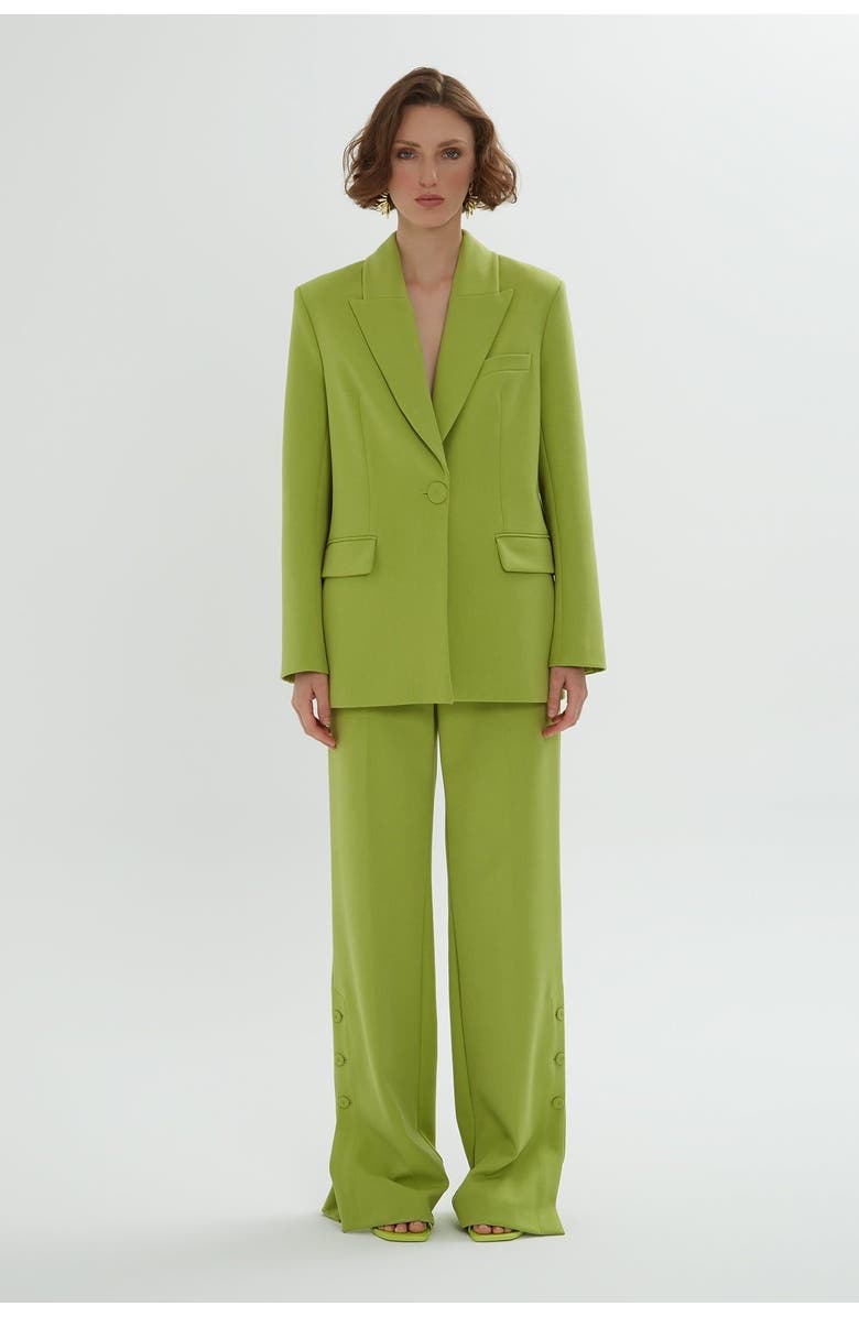 Gizia Green Set with Button Details, Alternate, color, Green