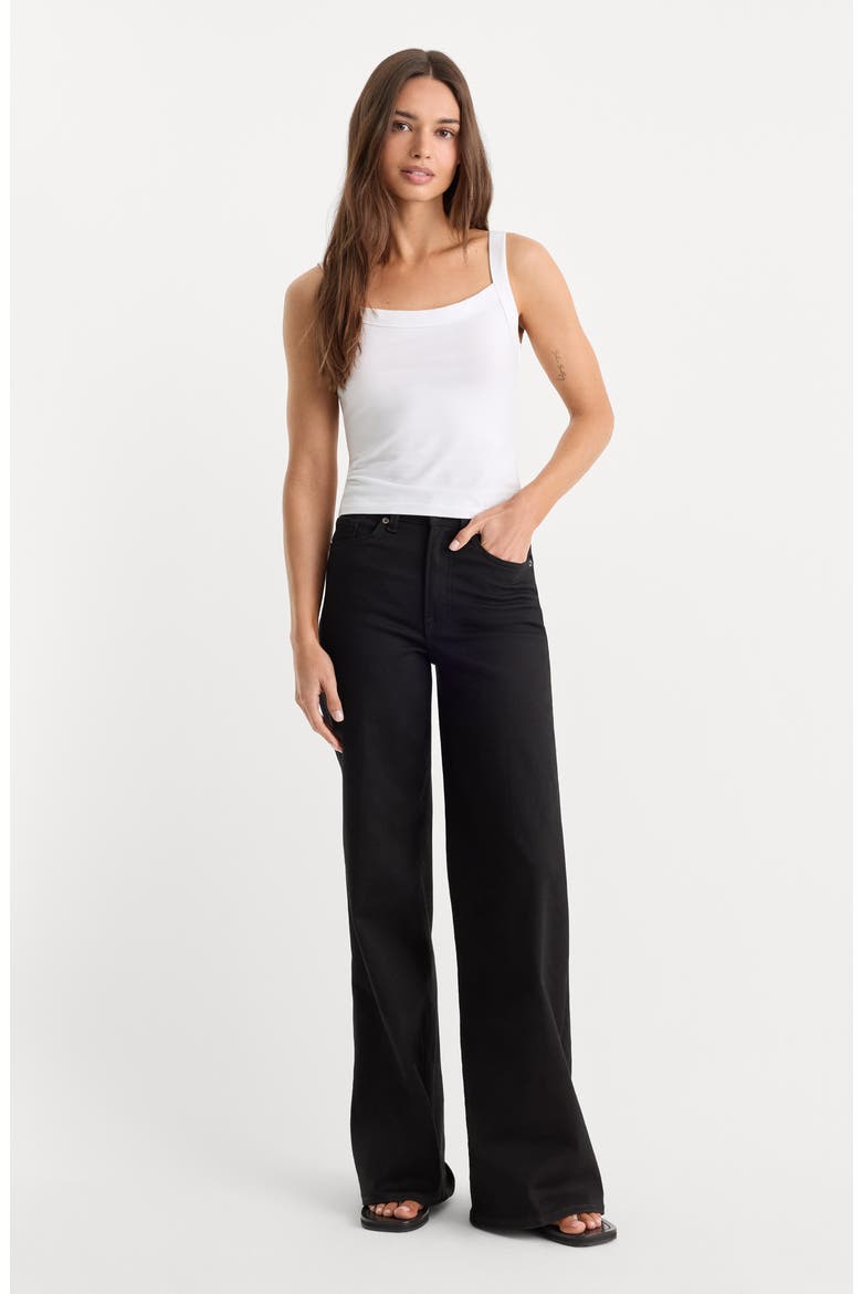 Good Waist Never Fade High Waist Palazzo Jeans, Alternate, color, BLACK001
