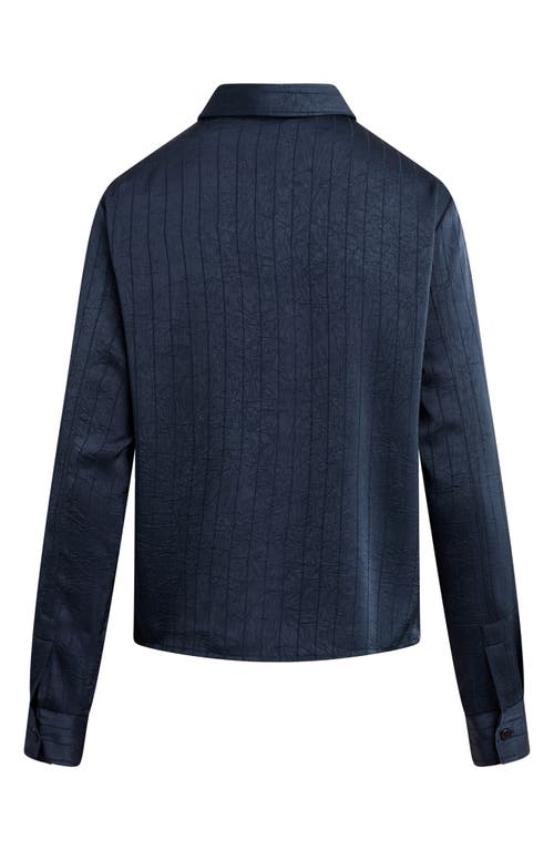 Hudson Jeans Knot Front Button-down Shirt In Blue