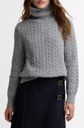 Barbour Ambleside Cable Knit Turtleneck Sweater