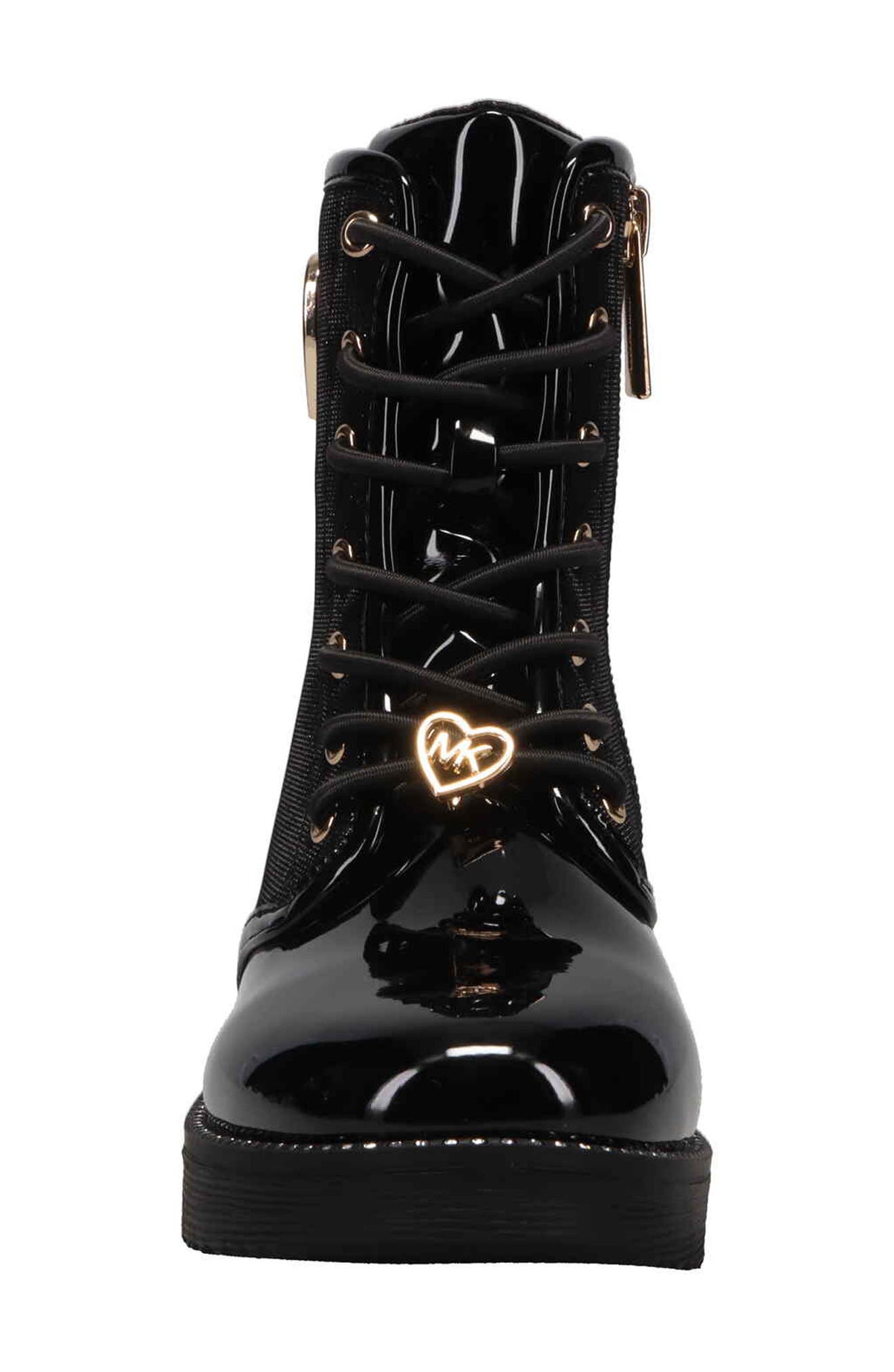 MICHAEL Michael Kors Haskellheart Faux Patent Leather Boot, Alternate, color, 
