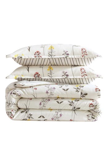 Eddie Bauer Wildflower Cotton Slub Comforter Set In Brown