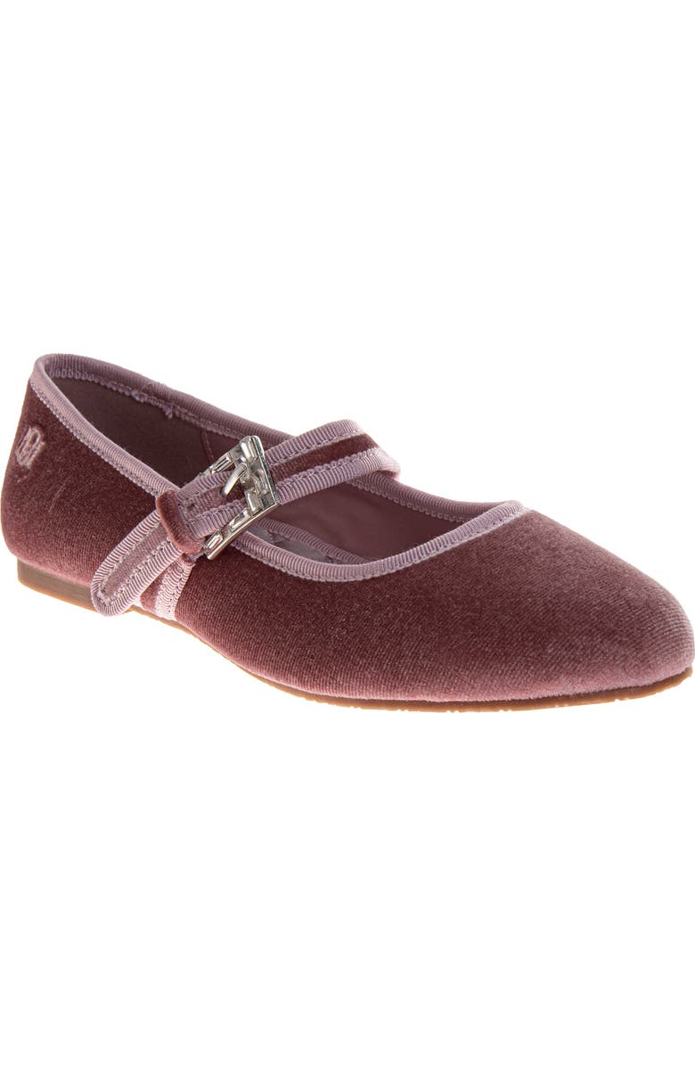 BADGLEY MISCHKA Ballerina Mary Jane Flat, Main, color, Pink Velvet