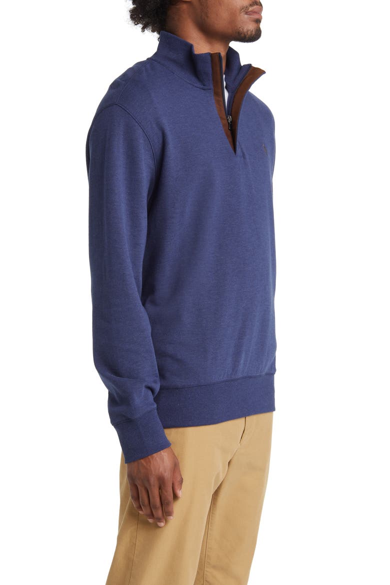 Double Knit Quarter Zip Pullover, Alternate, color, SPRING NAVY HEATHER
