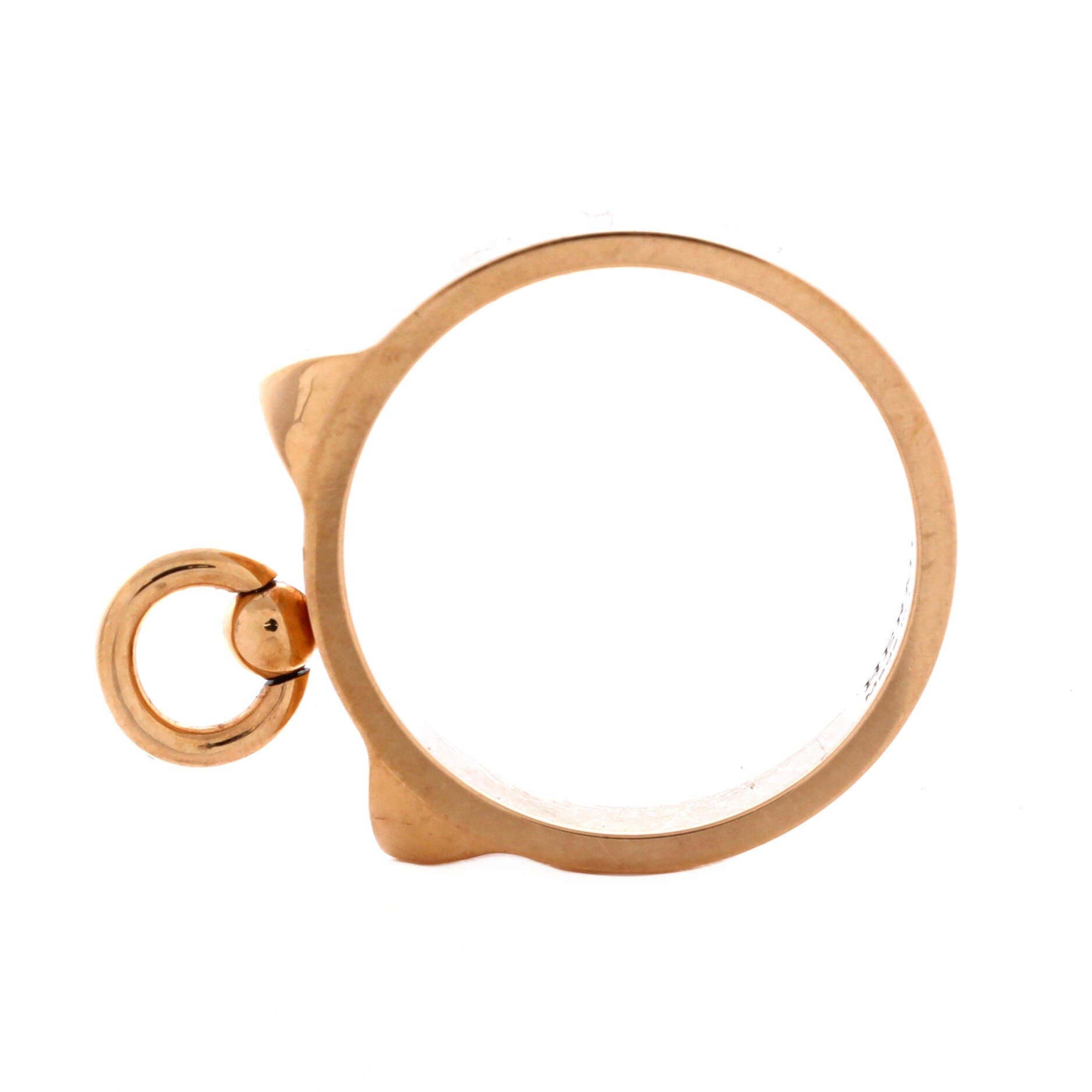 Collier de Chien Ring 18K Rose Gold Small, Alternate, color, Metallic Gold