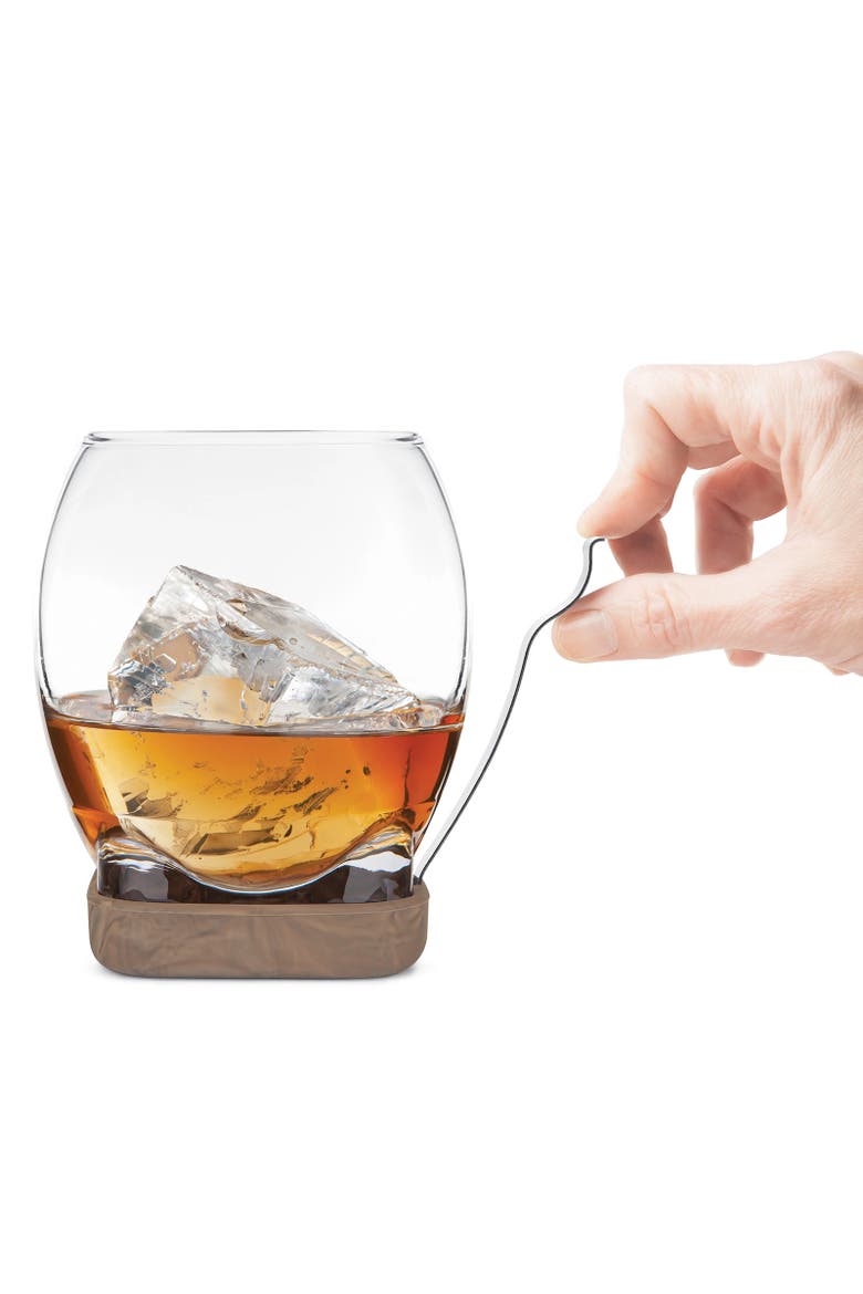 Whiskey Cigar Glass, 14.5 oz, Glass, Stainless Steel & Silicone, Alternate, color, Clear