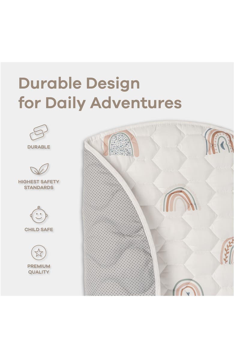 Comfy Cubs Premium Play Mat with Non-Slip Bottom, Square 56x56, Alternate, color, Rainbow