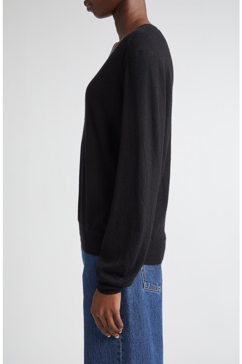 Julio Thin Cashmere V-Neck Sweater, Alternate, color, BLACK