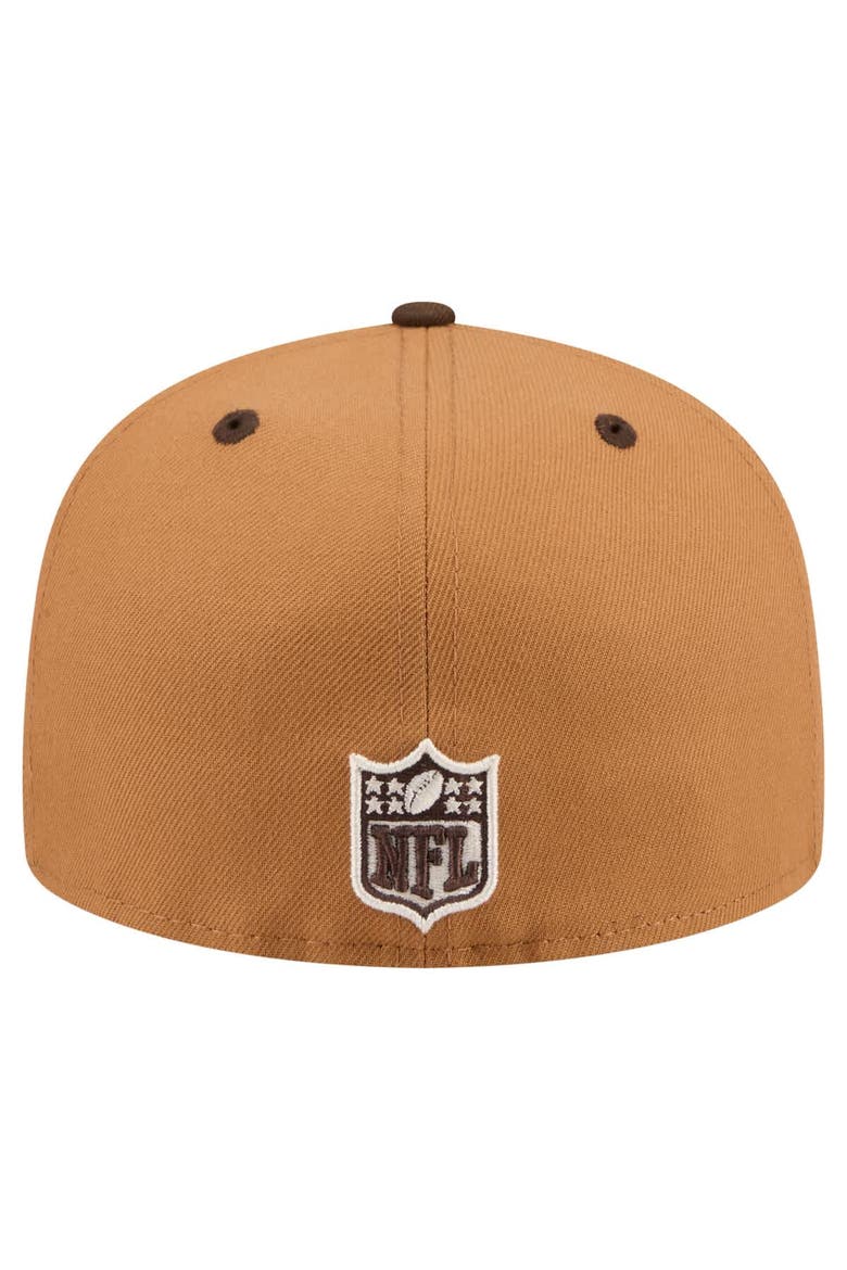 Men's New Era  Light Brown/Dark Brown Tampa Bay Buccaneers Two-Tone Walnut 59FIFTY Fitted Hat, Alternate, color, Light Brown