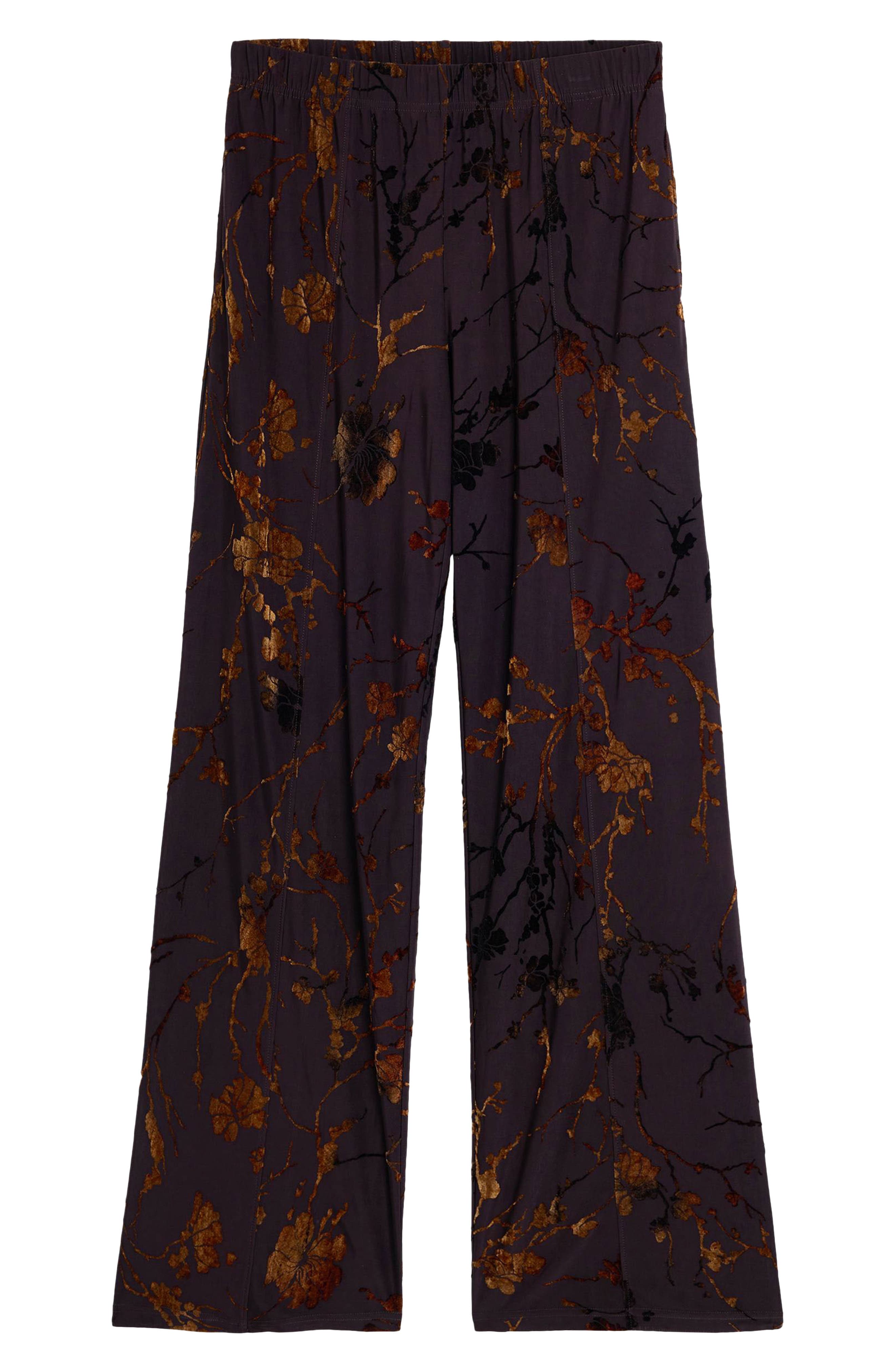 Burnout Floral Straight Leg Pants - image 2