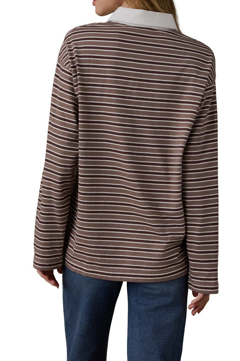 Stripe Cotton Jersey Rugby Shirt, Alternate, color, MOUNTAIN TRAIL