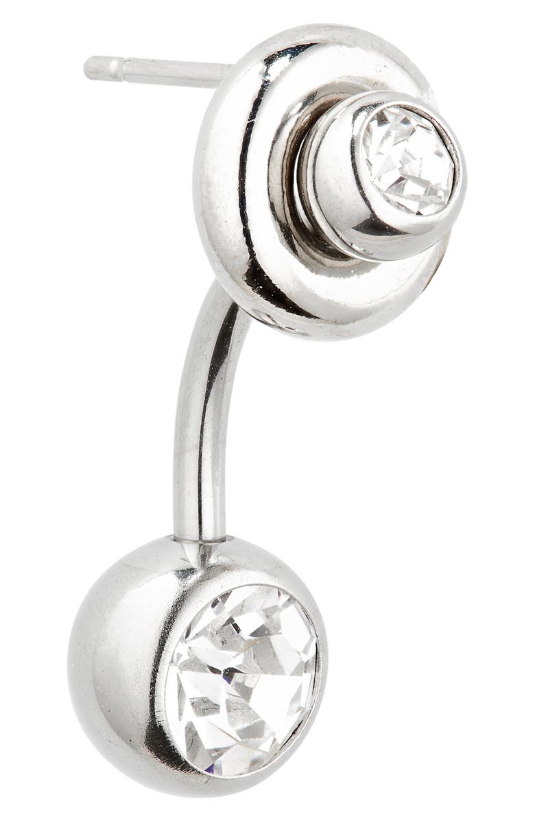 Justine Clenquet Mindy Crystal Embellished Single Post Back Earring, Alternate, color, 